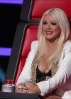 Christina Aguilera showing cleavage on The Voice TV Show